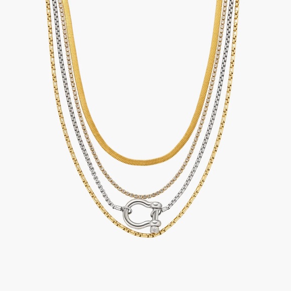 Victoria Emerson Jewelry - Rachel Layered Mixed Metal Necklace